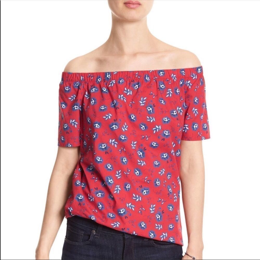 Banana Republic off shoulder floral blouse size Medium